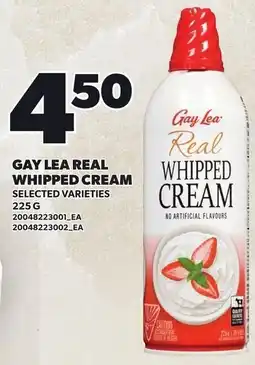 Loblaws Gay Lea real whipped cream offer