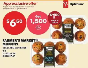 Loblaws Farmer's Market muffins offer