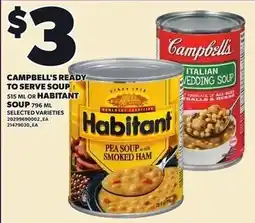 Loblaws Campbell's ready to serve soup or habitat soup offer