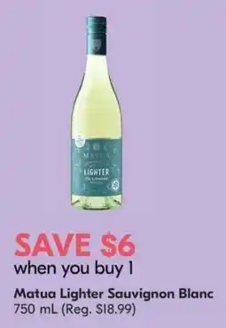 Sobeys Liquor Matua Lighter Sauvignon Blanc offer
