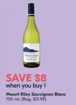 Sobeys Liquor Mount Riley Sauvignon Blanc offer