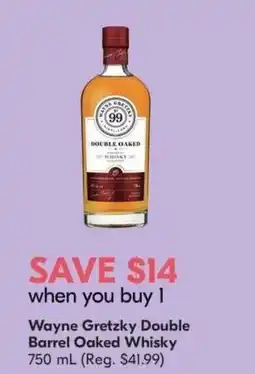 Sobeys Liquor Wayne Gretzky Double Barrel Oaked Whisky offer
