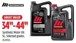 Canadian Tire Motomaster synthetic motor oil offer