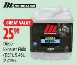 Canadian Tire Motomaster diesel exhaust fluid offer