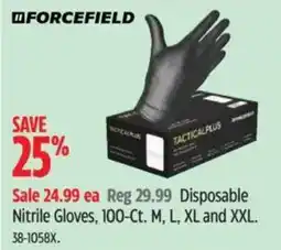 Canadian Tire Forcefield tactical plus nitrile gloves offer