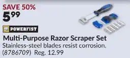Princess Auto Powerfist multi-purpose razor scraper set offer