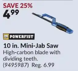 Princess Auto Powerfist 10 in. Mini-Jab Saw offer