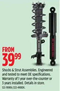 Canadian Tire Pro Series OE Shocks & Strut Assemblies offer