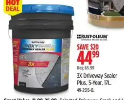 Canadian Tire Rust-oleum 3x driveway sealer plus offer