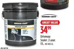 Canadian Tire Armor Coat driveway sealer offer