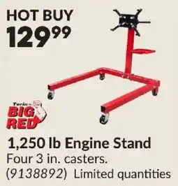 Princess Auto Torin big red 1,250 lb engine stand offer