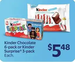 Walmart Kinder Chocolate or Kinder Surprise offer