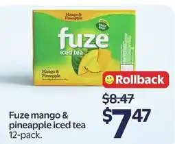 Walmart Fuze mango & pineapple iced tea offer