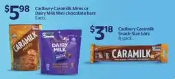 Walmart Cadbury Caramilk Minis or Dairy Milk Mini chocolate bars offer