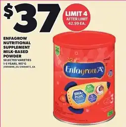 Loblaws Enfagrow nutritional supplement milk-based powder offer