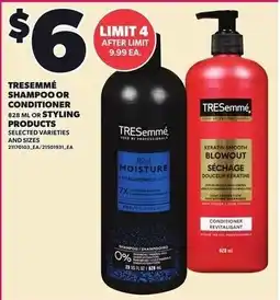 Loblaws TRESemmé shampoo or conditioner offer