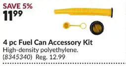 Princess Auto 4 pc Fuel Can Accessory Kit offer