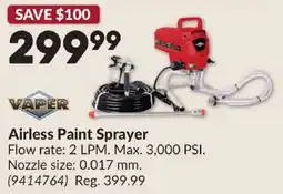 Princess Auto Vaper airless paint sprayer offer