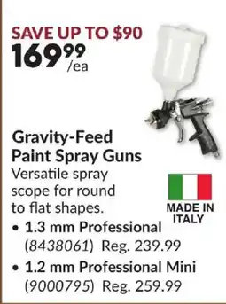 Princess Auto Gravity-Feed Paint Spray Guns offer