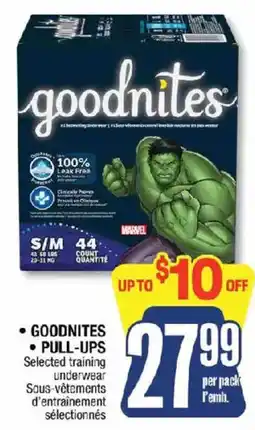 Jean Coutu Goodnites pull-ups offer
