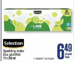 Jean Coutu Selection sparkling water lime offer