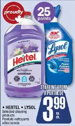Jean Coutu Hertel Lysol selected cleaning products offer