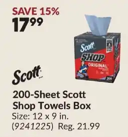 Princess Auto Scott shop towels box offer