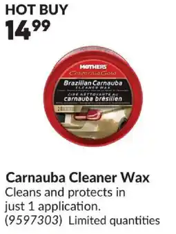 Princess Auto Mothers carnauba cleaner wax offer