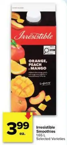 Metro Irresistible Smoothies offer