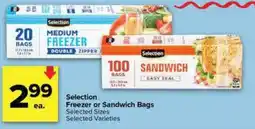 Metro Selection freezer or sandwich bags offer