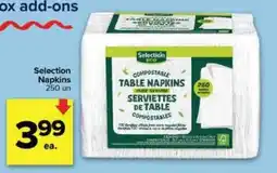 Metro Selection eco compostable table napkins offer