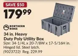 Princess Auto Northern Ridge 34 in. Heavy Duty Poly Utility Box offer