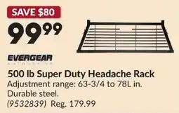 Princess Auto Evergear automotive 500 lb super duty headache rack offer
