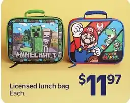 Walmart Licensed lunch bag offer
