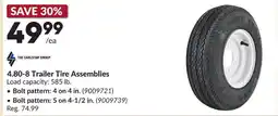 Princess Auto The Carlstar Group 4.80-8 Trailer Tire Assemblies offer