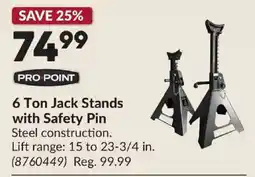Princess Auto Pro Point 6 Ton Jack Stands offer
