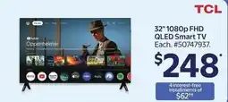 Walmart TCL 32" 1080p FHD QLED Smart TV offer