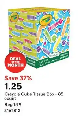 Staples Crayola Cube Tissue Box offer