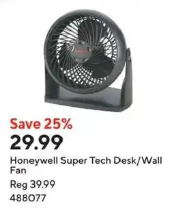 Staples Honeywell Super Tech Desk/Wall Fan offer
