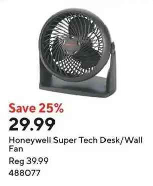 Honeywell Super Tech Desk/Wall Fan