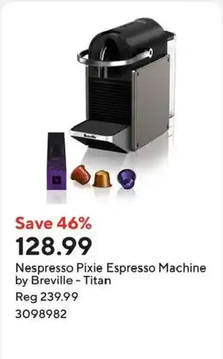 Nespresso Pixie Espresso Machine by Breville - Titan