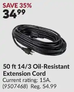 Princess Auto 50 ft 14/3 Oil-Resistant Extension Cord offer
