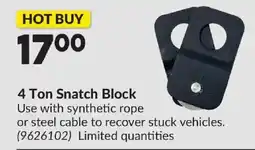 Princess Auto 4 ton snatch block offer