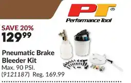 Princess Auto Performance Tool Pneumatic Brake Bleeder Kit offer