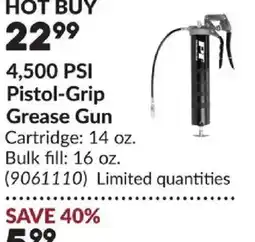 Princess Auto Pistol-Grip Grease Gun offer