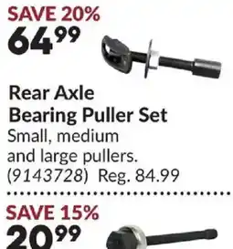Princess Auto Rear Axle Bearing Puller Set offer