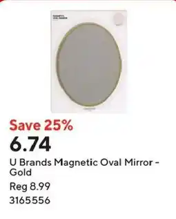 Staples U Brands Magnetic Oval Mirror offer