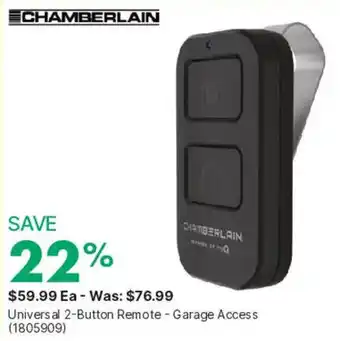 Chamberlain Universal 2-Button Remote - Garage Access