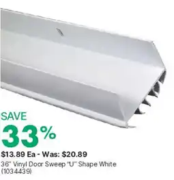 Kent Vinyl Door Sweep U Shape White offer