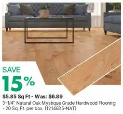 Kent Natural Oak Mystique Grade Hardwood Flooring offer